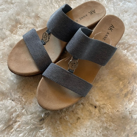 Anne Klein Women's Blue Sandals - Picture 2 of 7
